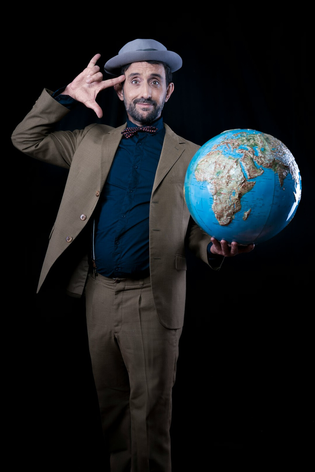 Studio portrait of a Portuguese man journalist