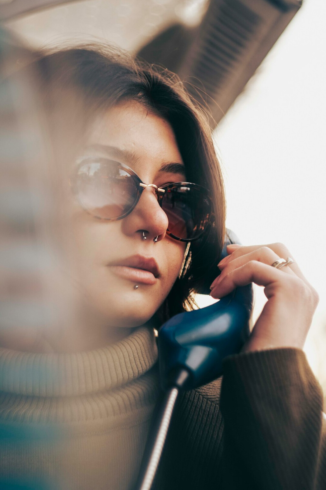woman detective on phone