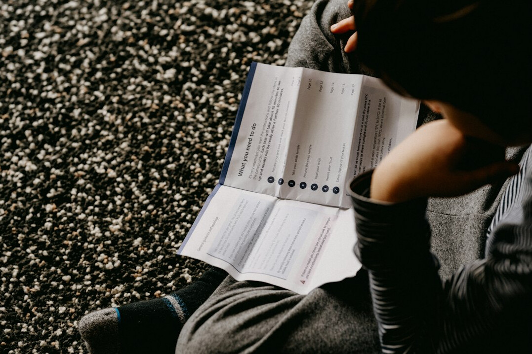 person reading documents