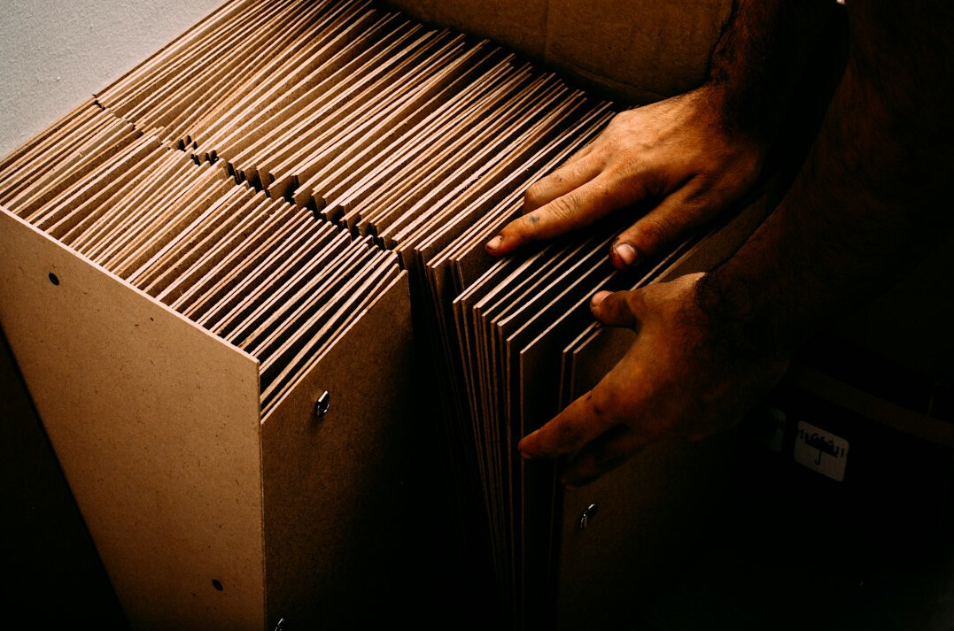 person reviewing files